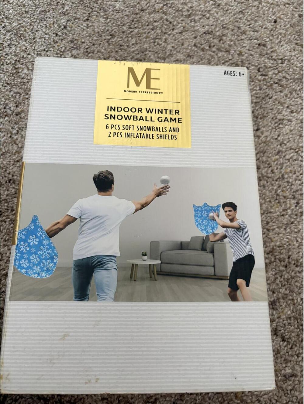Modern expressions indoor winter snowball game